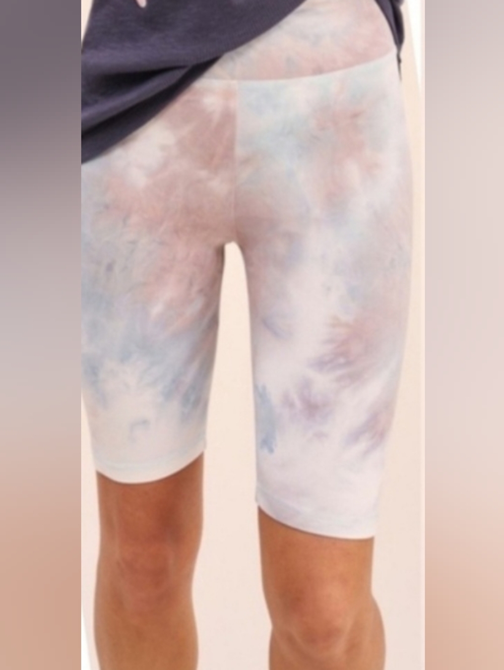 La Miel High Waisted Tie Dye Bike Shorts Yoga Cycling Activewear